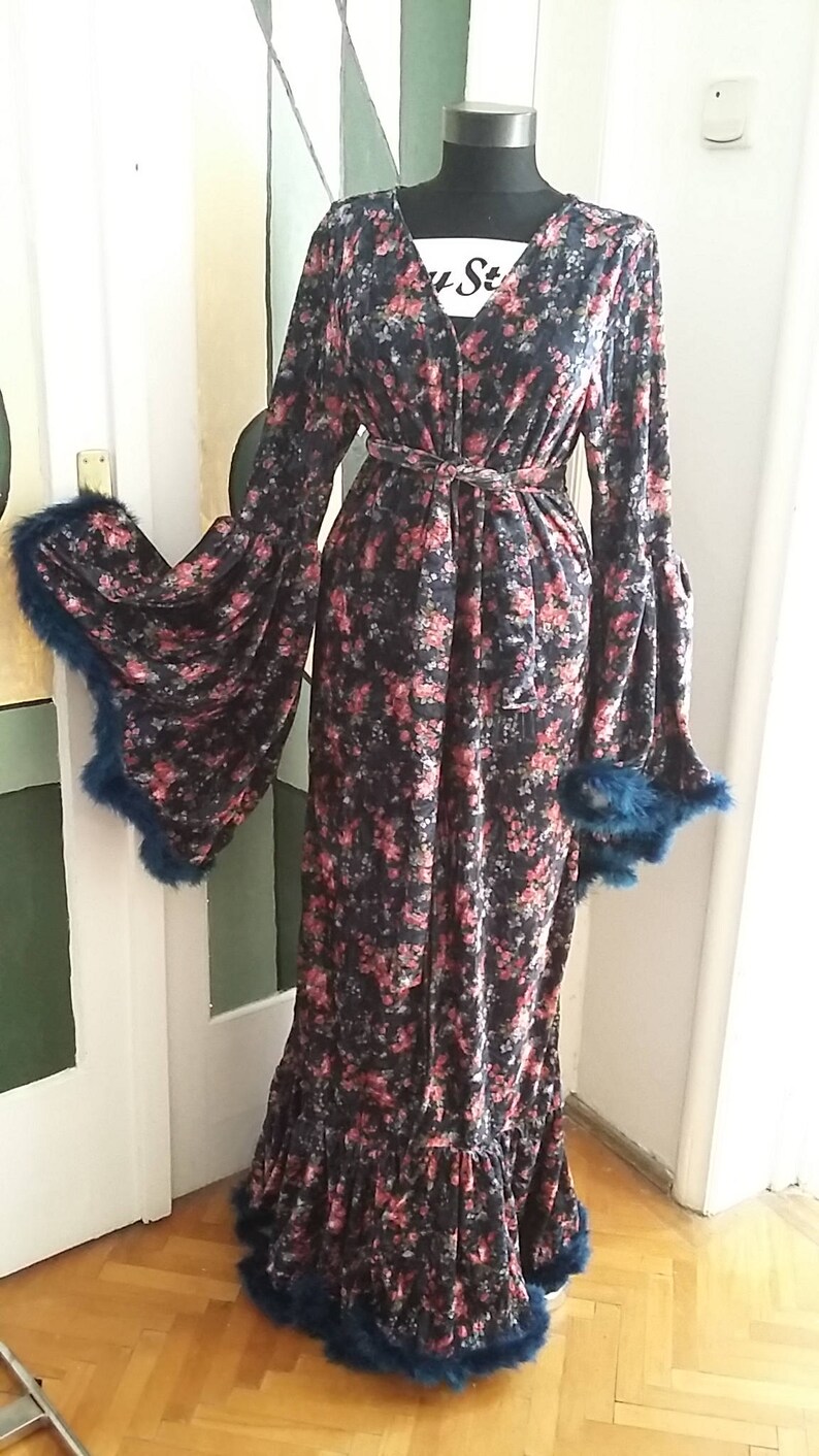 vintage feather robe