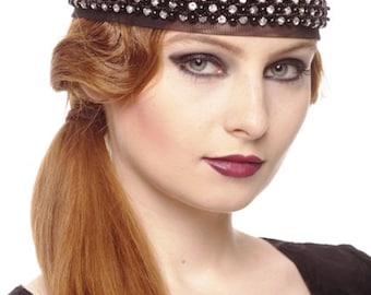 Rhinestone Flapper Headband, 1920s Gatsby Headpiece, Bridal