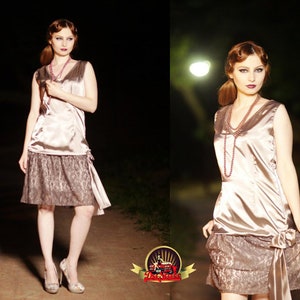 Plus Size 20s Flapper Great Gatsby Silver Art Deco Charleston Downton Abbey Bruidsmeisje Trouwjurk