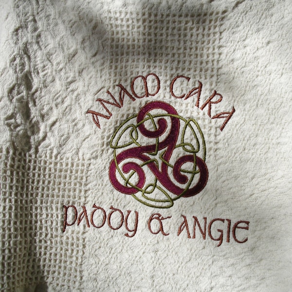 Anam Cara Celtic Irish throw personalized