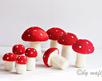 Thanksgiving Fungi toadstool decoration, Waldorfyear time table cep  Autumn okras