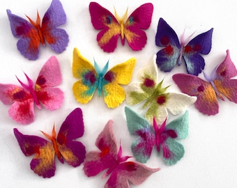 Butterflies 10 x, large, for crafting the school bag, as an application, for the spring shrub