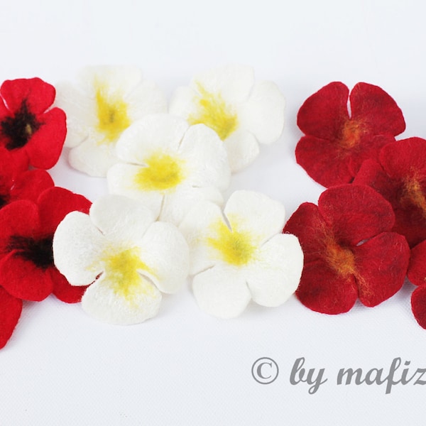 15 x fleurs Coquelicots colorés à bricoler et décorer, pour la maison, comme patch pour les vêtements, comme application pour rideaux,