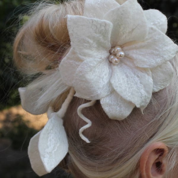 Hair accessories for the bride, Brautschmuck, felt