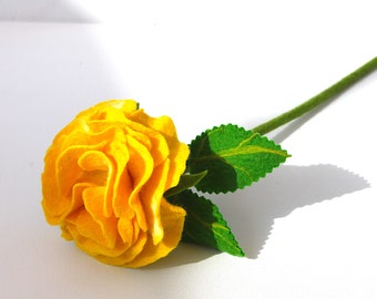 Handmade, white rose, mother's day for Mother's Day, a noble high-quality felted rose, in many colors for the mum