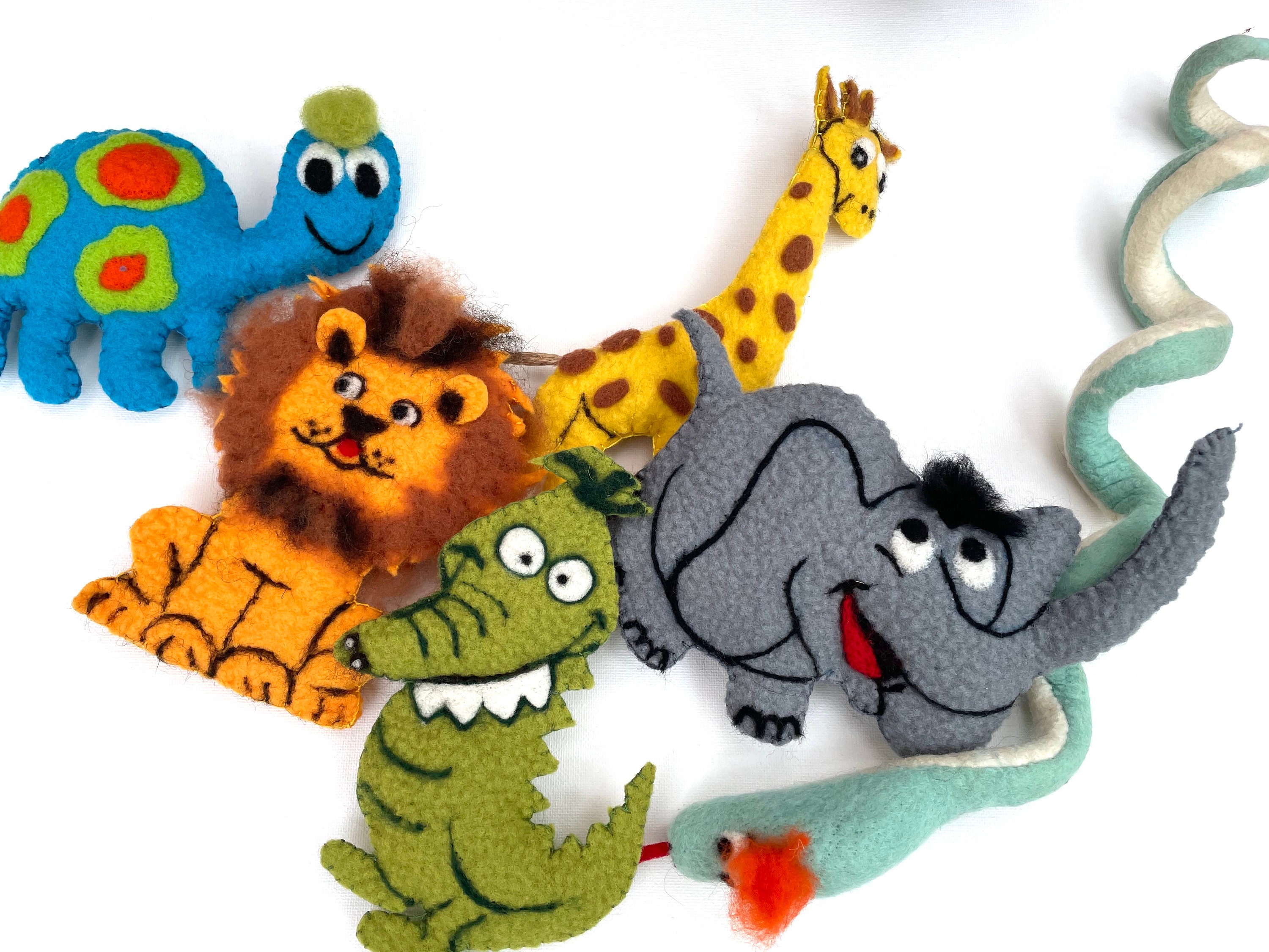 Felt jungle animals for the jungle garland as a decoration Etsy
