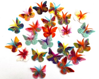 Butterflies, 10 pieces, small and colorful to tinker for treats for the children dress