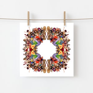 RuPaul's Drag Wreath Drag Race Drag Queen Boże Narodzenie Urodziny Kartka Życzenia Unikalne Ręcznie robione LGBTQ+ Piękno Dekoracja Kicz Flamingo Square