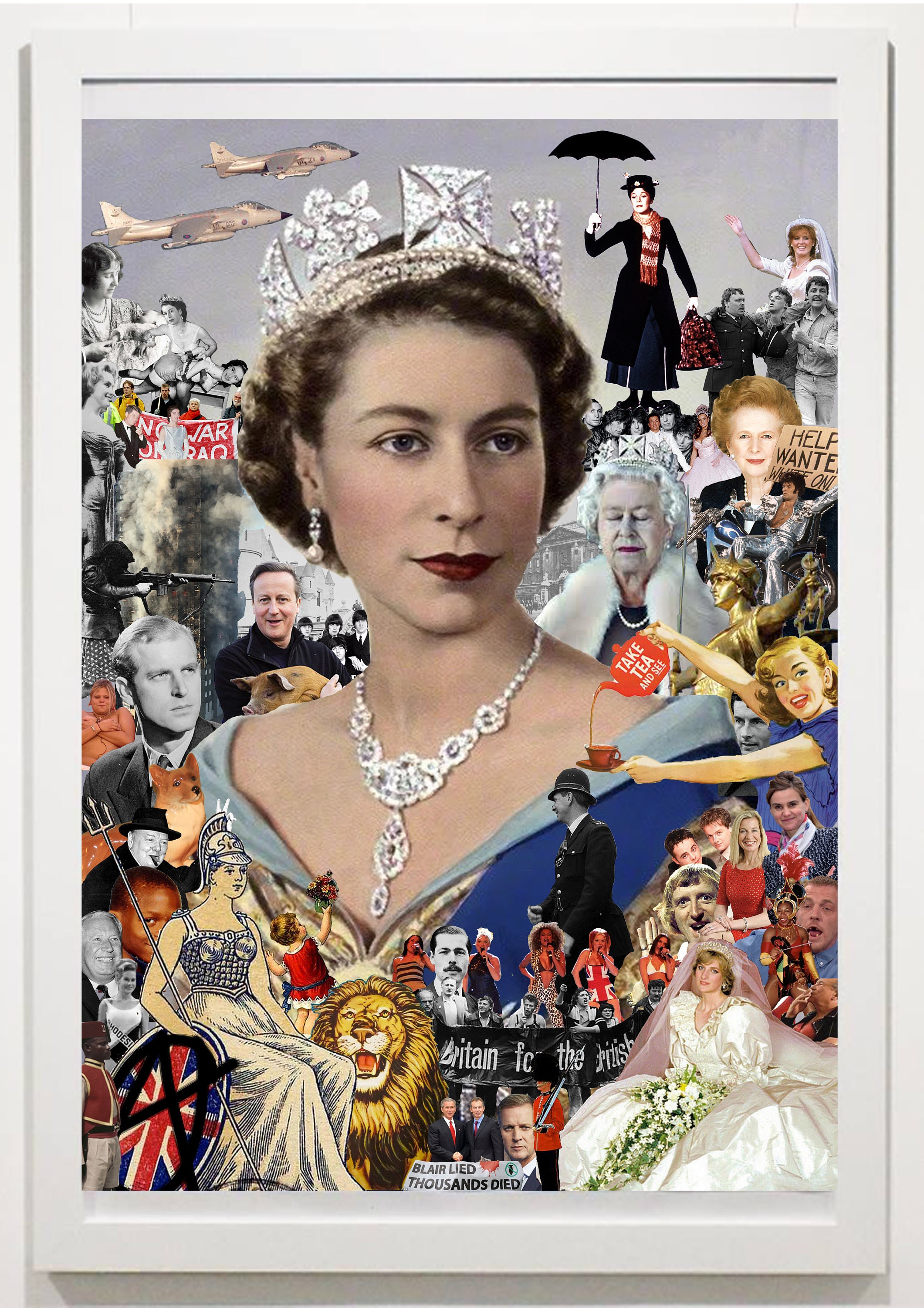 Rule Britannia Photo Print Vintage Royal Queen Elizabeth Jubilee Kitsch