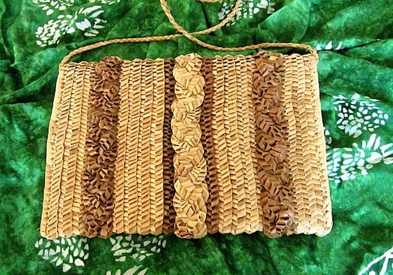 Handwoven Polynesian Lauhala Purse, American Samo… - image 5