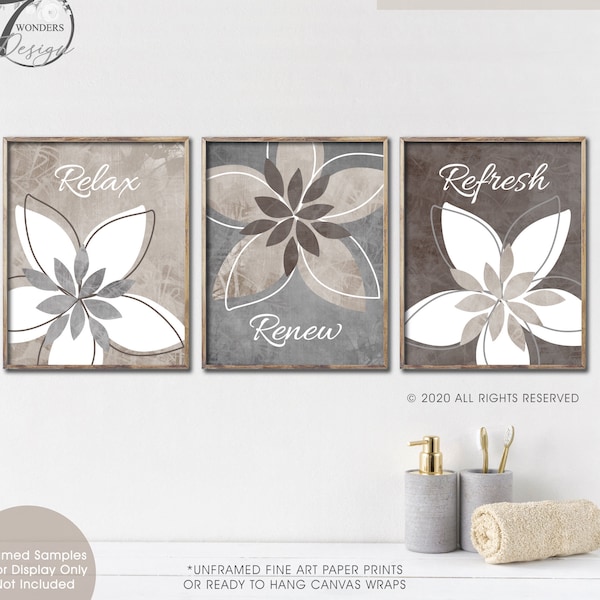 Gray Bathroom Decor - Etsy