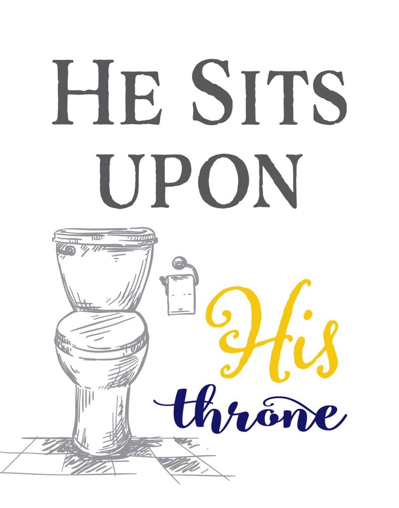 His Her Bathroom Wall Art Prints Set of 3 5x7 8x10 or 11x14 | Etsy