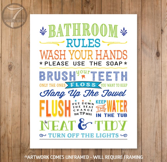 Printable Subway Wall Art Bathroom