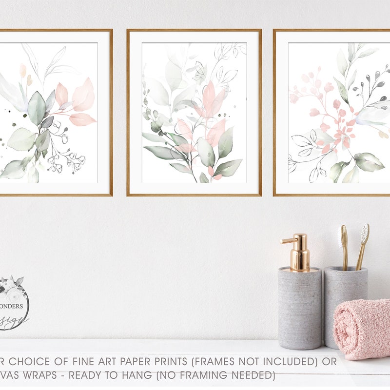 Pink Grey Wall Art - Etsy