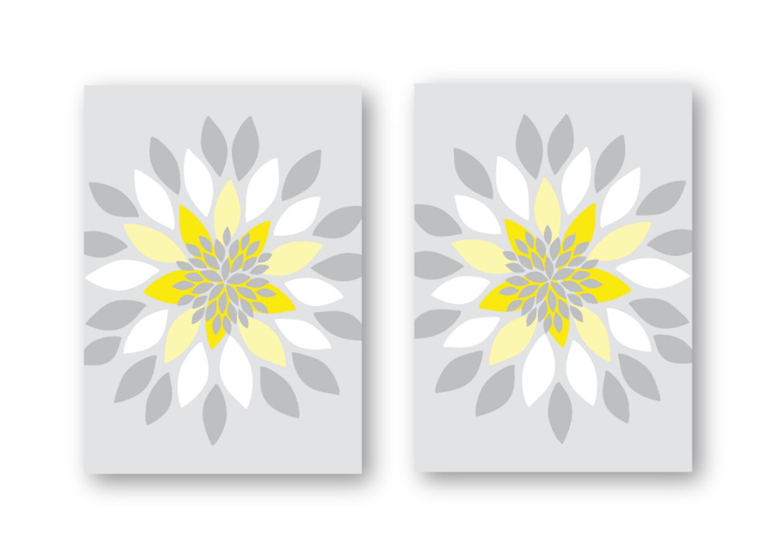 Flower Burst Wall Art Floral Abstract Dahlia Artwork Prints Etsy