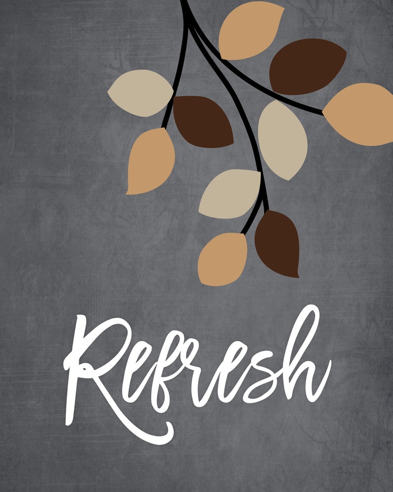 Dark Brown Amd Beige BATHROOM Wall Art Relax Renew Refresh Etsy