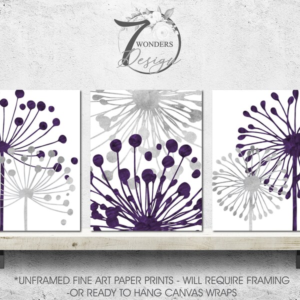 Purple Wall Decor Etsy