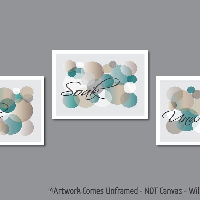 Turquoise Bathroom Wall Art - Etsy