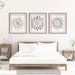 Neutral Minimalist Art, Farmhouse floral, Farmhouse Flowers, Floral Print, Scandinavian Wall Art set of (3) Unframed Prints OR Canvas 