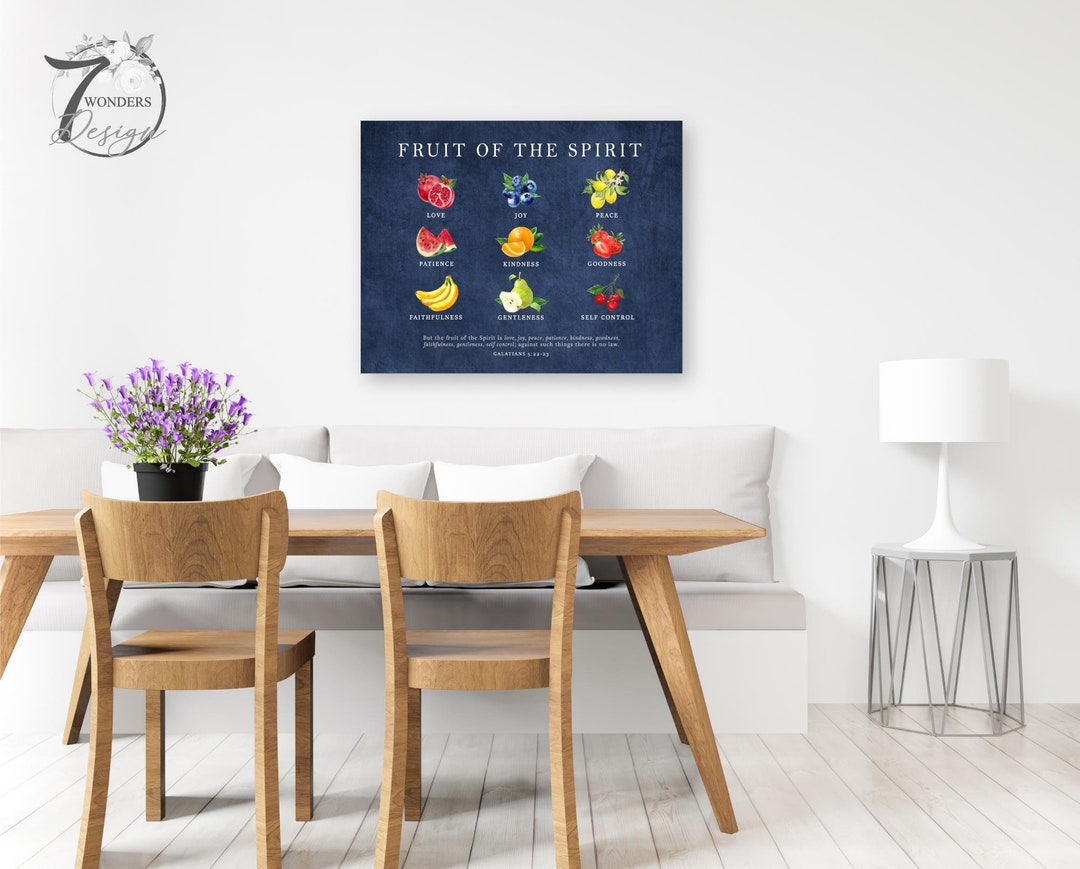Fruit of the Spirit Wall Art, Scripture Galatians Print Christian Home ...