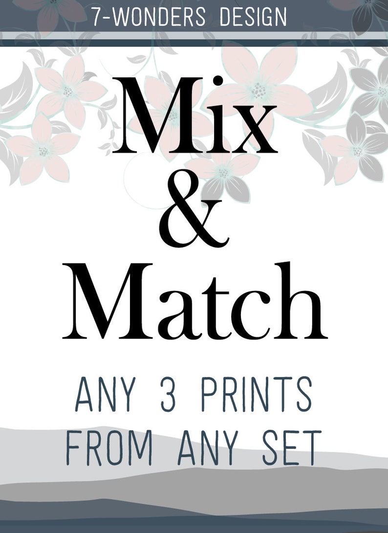Mix and Match Any Three Art Prints of Your Choice ANY 3 Prints Etsy