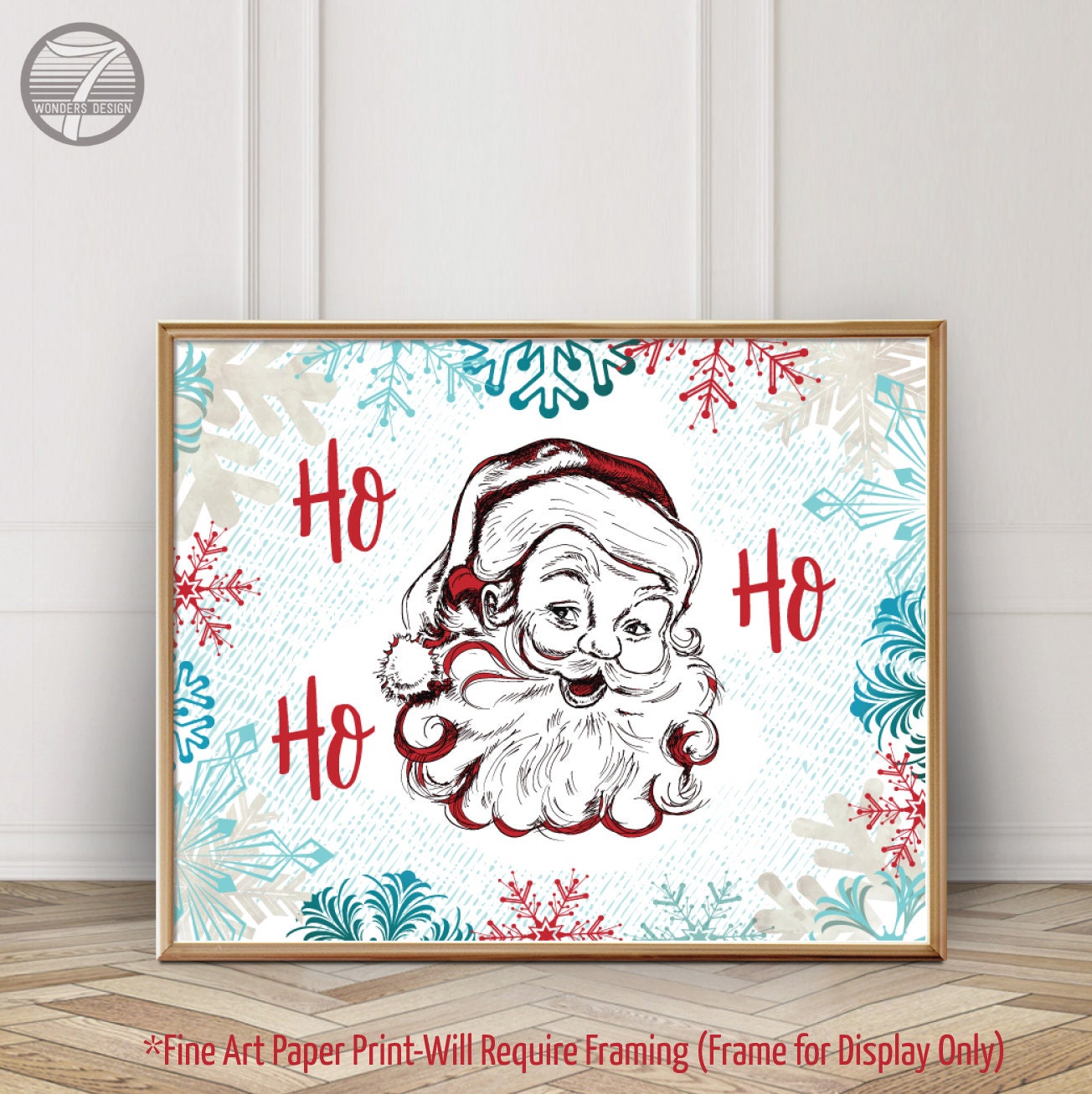 Ho Ho Ho Christmas Printable Wall Art DIY Holiday Art Christmas Decor Ho Ho Ho Poster Christmas Party Print Typography Christmas Decor