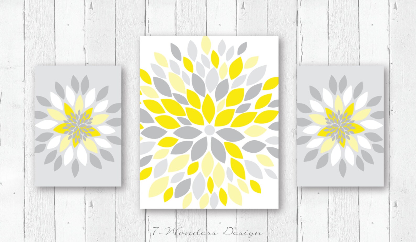 Flower Burst Wall Art Floral Abstract Dahlia Artwork Prints Etsy