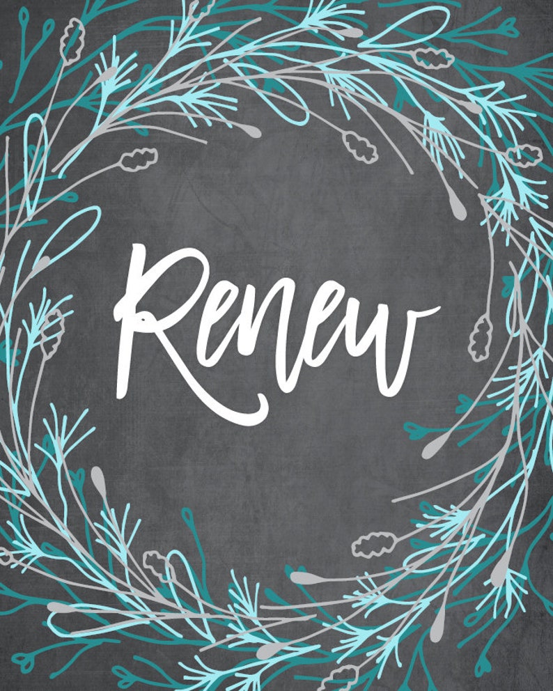 Teal Aqua Grey BATHROOM Wall Art Prints Relax Renew Refresh Etsy