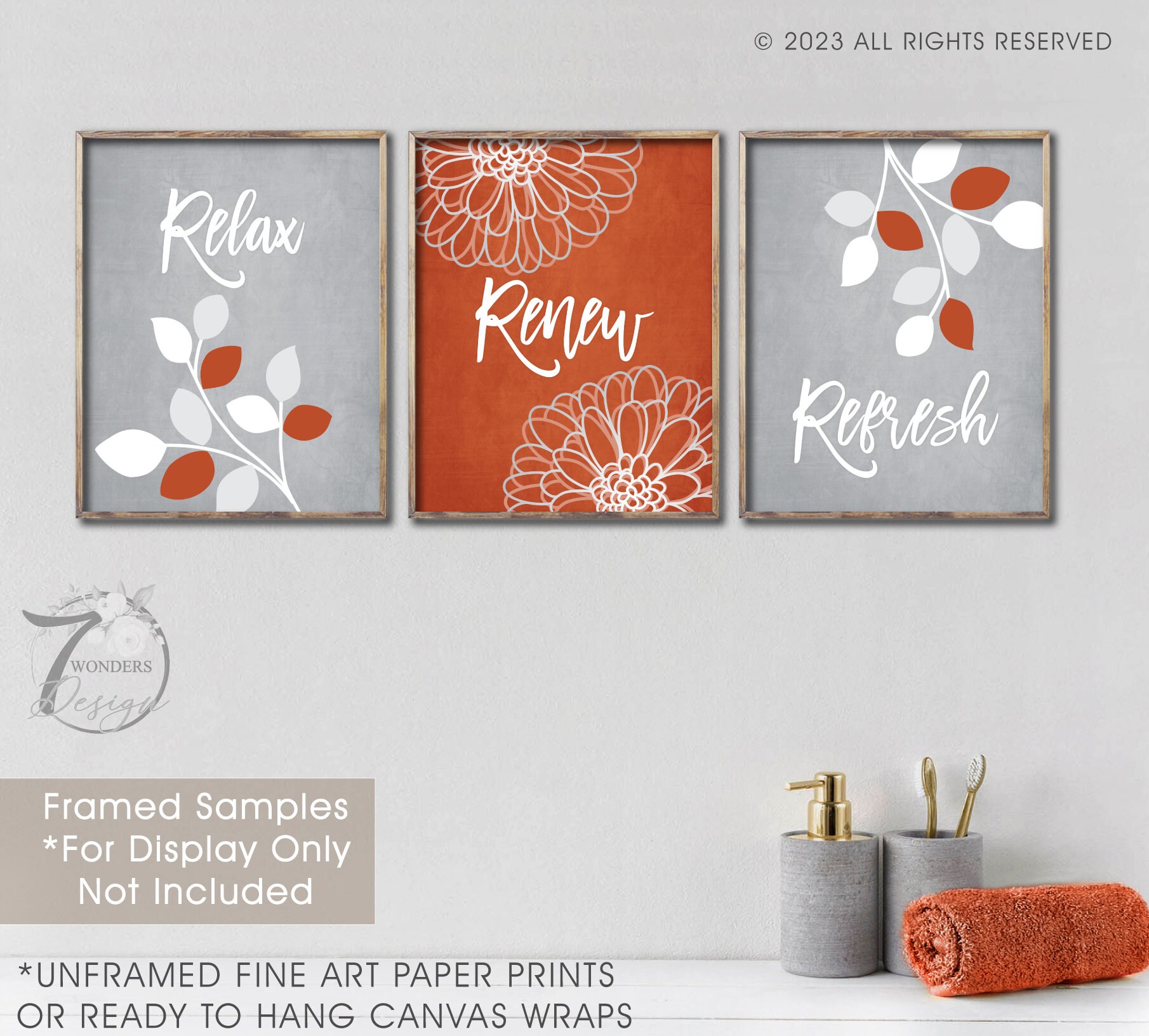 Amazon.com: Bathroom Art Relax Soak Unwind, Set of (3) 5