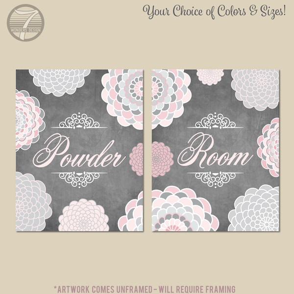 Blush Bathroom Decor Etsy