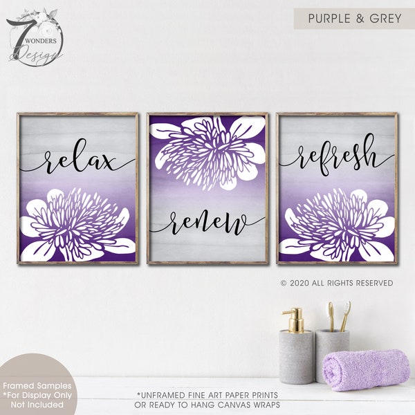 Purple Wall Art Etsy