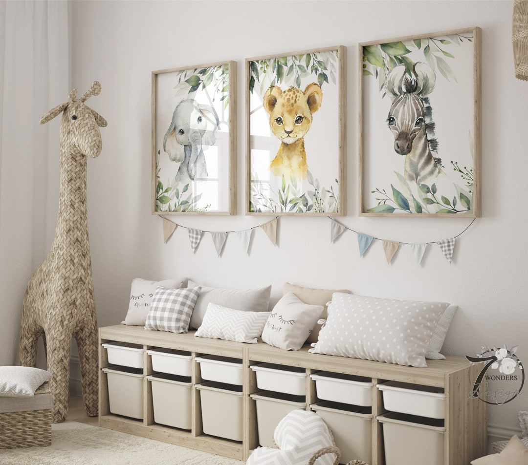 Baby Jungle Animals, Safari Animal Nursery Prints, Safari Nursery ...