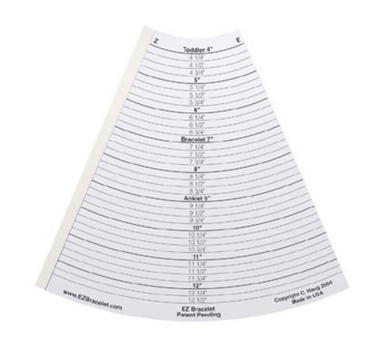 Ez Bracelet Bracelet Sizer Made in USA Etsy