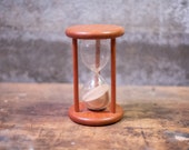 Vintage Teak Hourglass Timer Teak and Glass Hourglass Time Out Timer