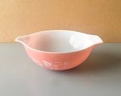 Vintage Pyrex Pink Gooseberry 4 Quart Mixing Bowl Vintage Pyrex Cinderella Pyrex Bowl