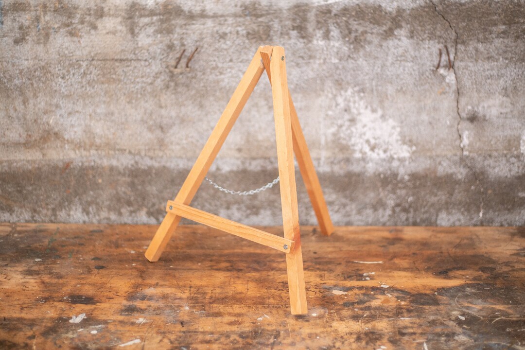Vintage Tabletop Easel Tabletop Art Sign Display Easel Etsy
