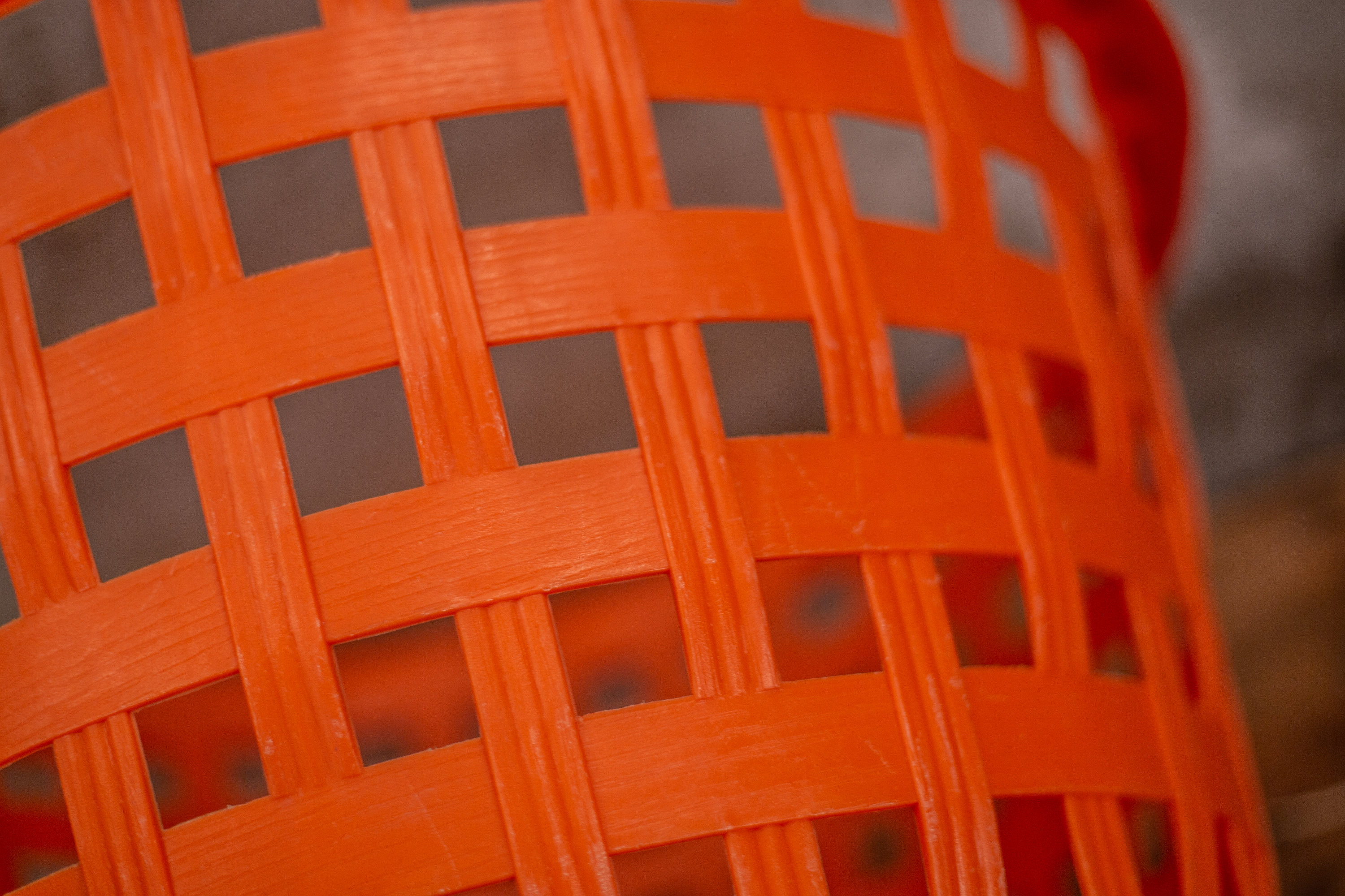 Vintage Orange Laundry Basket Vintage Plastic Storage Basket Etsy