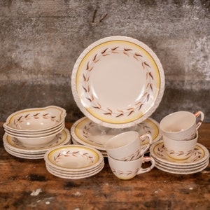 Vernon Kilns Arcadia-serviesset | Vernonware California Pottery-servies | Californisch aardewerk uit de jaren 40