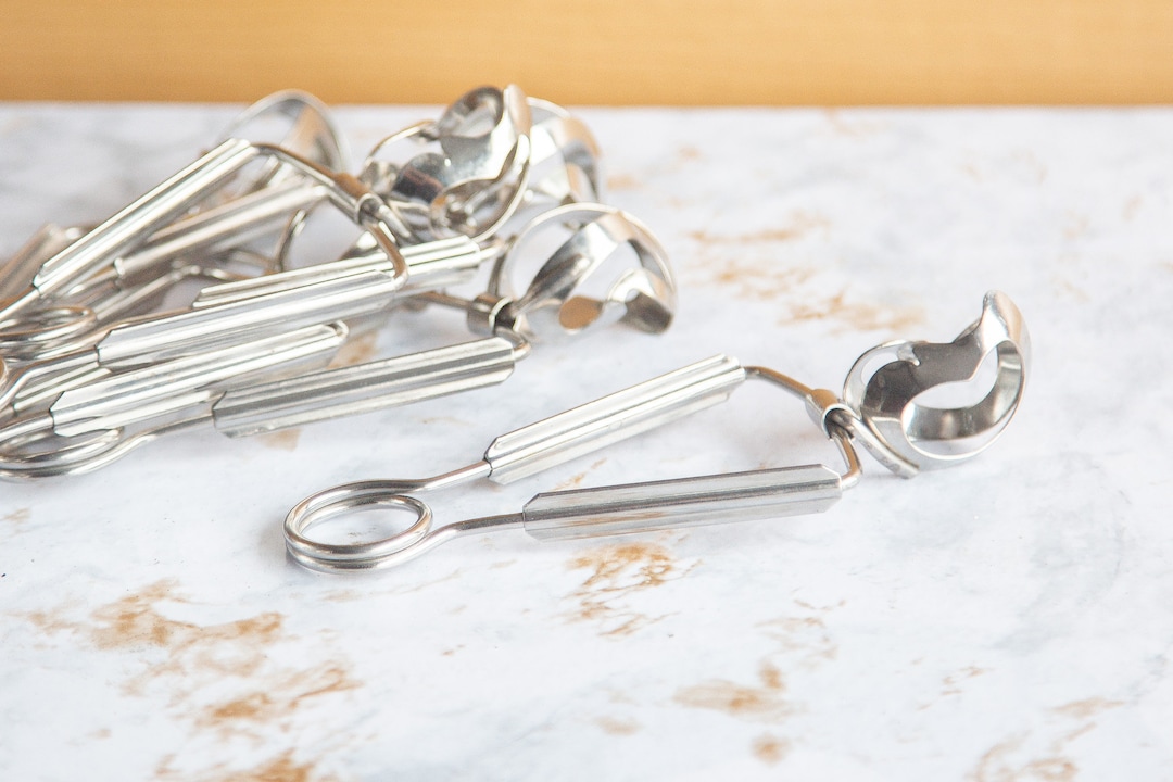 Vintage French Escargot Tongs, Snail Holders, Chas R. Ruegger Made in