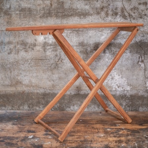 Vintage Child-Sized Wooden Ironing Board: Toy or Display