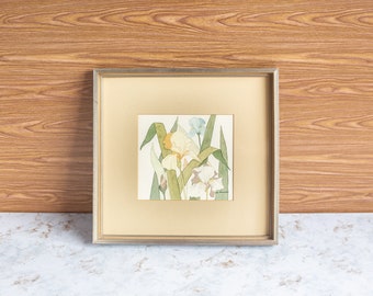 Vintage Mary Lou Eckert Iris Watercolor Original