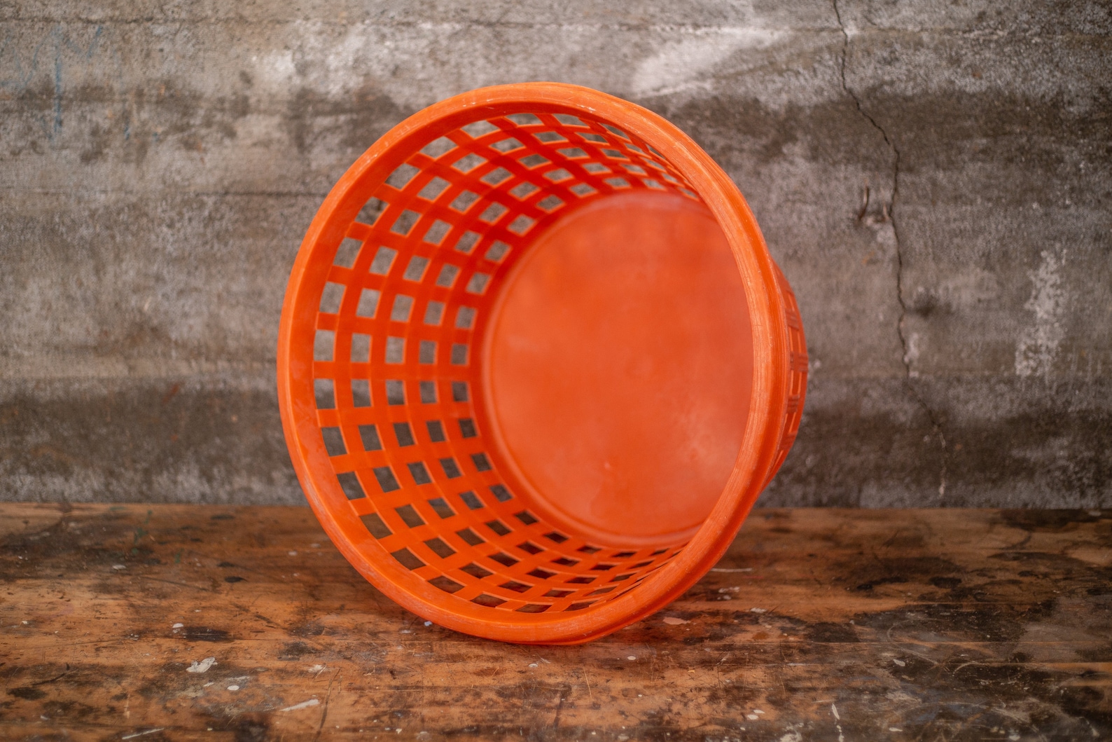 Vintage Orange Laundry Basket Vintage Plastic Storage Basket Etsy