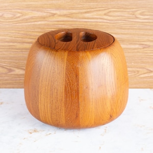 Vintage Dansk Teak Ice Bucket: Jens Quistgaard Design, Thailand
