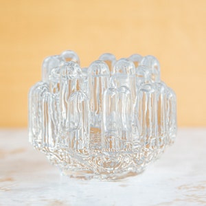 Vintage Kosta Boda Polar Crystal Votiv-Kerzenhalter, Glaskerzenhalter, hergestellt in Schweden