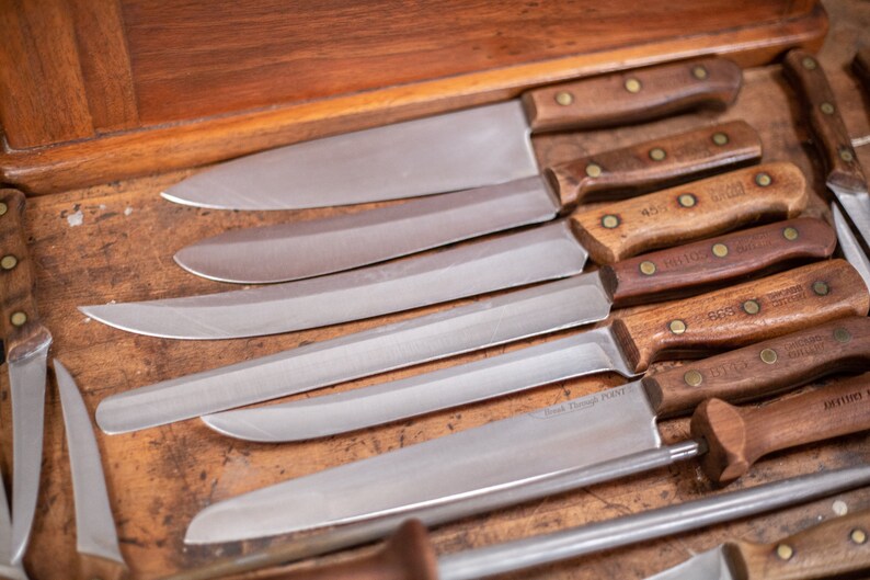 Midcentury Chicago Cutlery Butcher Knife and Block Set | Etsy