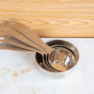 Vintage Williams Sonoma Stainless Steel Measuring Cups, Set of