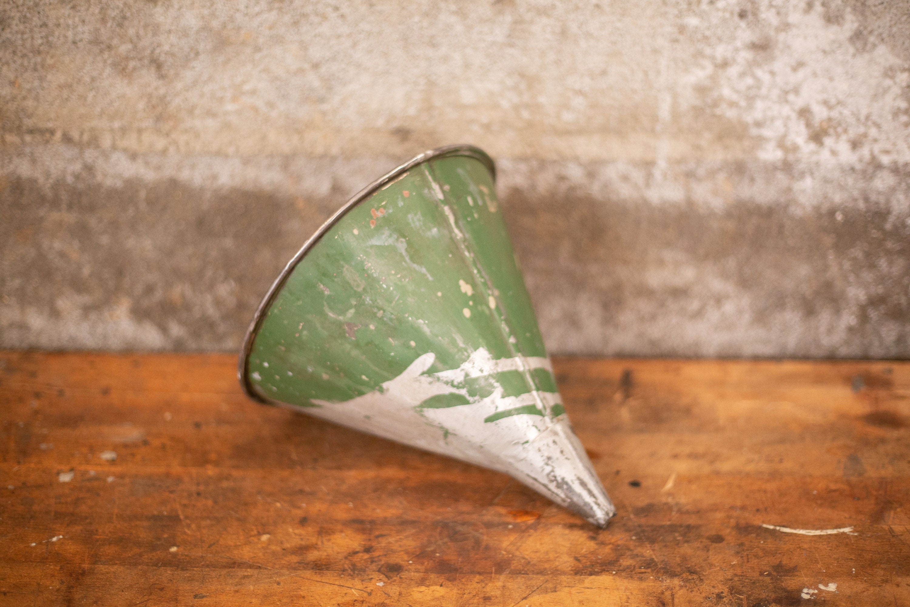 Vintage Galvanized Metal Funnel Industrial Engine Oil Funnel Etsy