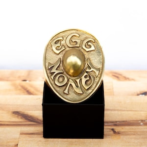 Vintage Brass Egg Shaped Money Box, Piggy Bank, Coin Holder