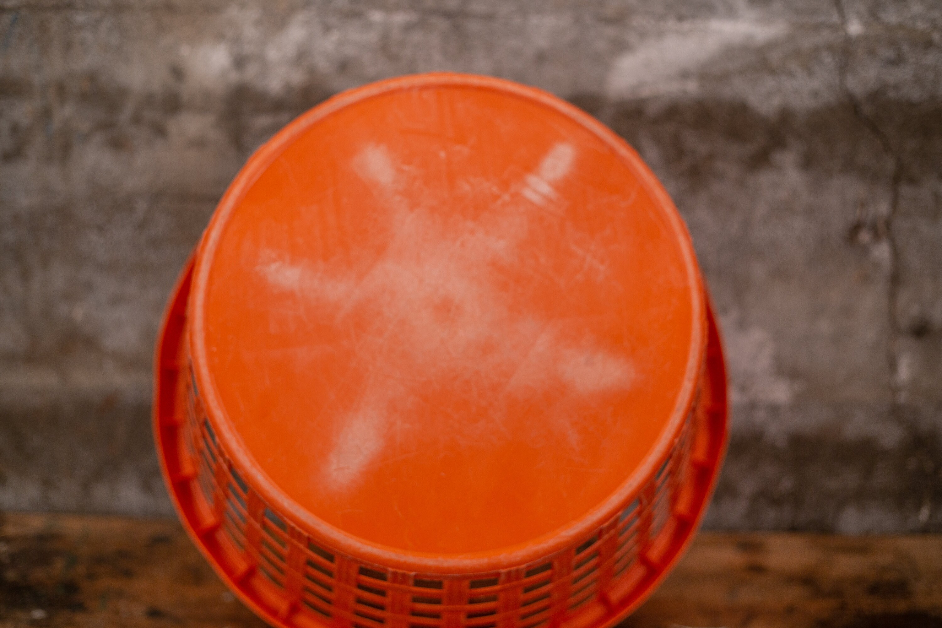 Vintage Orange Laundry Basket Vintage Plastic Storage Basket Etsy