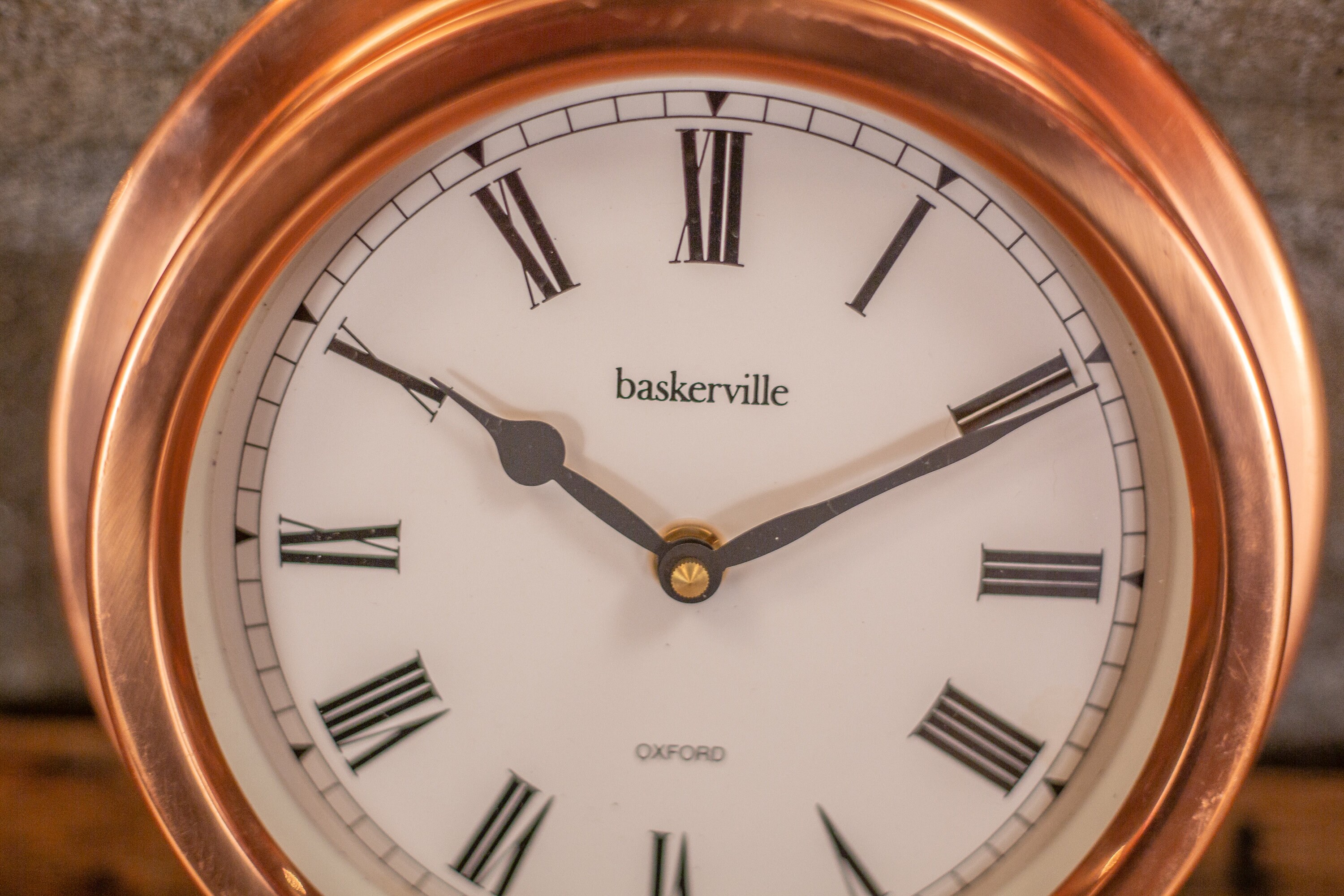 Vintage Baskerville Oxford Copper Wall Clock | Copper Clock